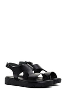 Women's Black Ankle Strap Leather Sandals | Derimod Women's Black Ankle Strap Leather Sandals | Derimod