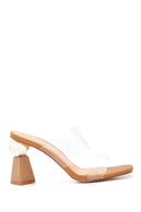 Women's Transparent Heeled Slippers | Derimod Women's Transparent Heeled Slippers | Derimod