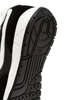 Erkek Siyah Bağcıklı Deri Sneaker | Derimod Erkek Siyah Bağcıklı Deri Sneaker | Derimod
