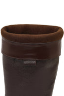 Women's Brown Thick-Soled Leather Boot | Derimod Women's Brown Thick-Soled Leather Boot | Derimod