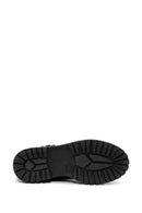 Women's Black Zippered Leather Boots | Derimod Women's Black Zippered Leather Boots | Derimod