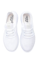 Women's White Patterned Sneaker | Derimod Women's White Patterned Sneaker | Derimod