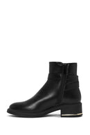 Women's Black Zippered Buckle Detailed Boots | Derimod Women's Black Zippered Buckle Detailed Boots | Derimod