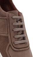 Erkek Bej Bağcıklı Kalın Tabanlı Süet Deri Sneaker | Derimod Erkek Bej Bağcıklı Kalın Tabanlı Süet Deri Sneaker | Derimod