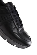 Men's Black Leather Casual Sneaker | Derimod Men's Black Leather Casual Sneaker | Derimod