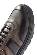 Erkek Siyah Bağcıklı Deri Sneaker | Derimod Erkek Siyah Bağcıklı Deri Sneaker | Derimod