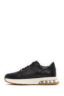 Men's Black Lace-up Leather Sneaker | Derimod Men's Black Lace-up Leather Sneaker | Derimod