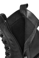 Woman Black Zippered Leather Boat | Derimod Woman Black Zippered Leather Boat | Derimod