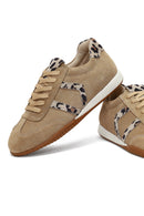 Kadın Bej Bağcıklı Süet Deri Sneaker | Derimod Kadın Bej Bağcıklı Süet Deri Sneaker | Derimod