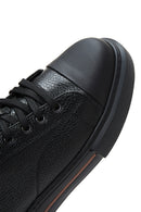 Erkek Siyah Deri Kalın Tabanlı Sneaker | Derimod Erkek Siyah Deri Kalın Tabanlı Sneaker | Derimod