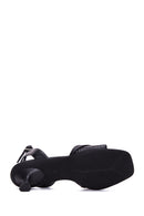 Women's Black Leather Low Heel Sandals | Derimod Women's Black Leather Low Heel Sandals | Derimod
