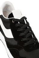 Erkek Siyah Bağcıklı Deri Sneaker | Derimod Erkek Siyah Bağcıklı Deri Sneaker | Derimod