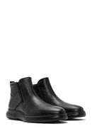 Men's Black Zippered Leather Casual Boots | Derimod Men's Black Zippered Leather Casual Boots | Derimod
