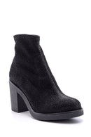 Women's Heeled Silvery Boots | Derimod Women's Heeled Silvery Boots | Derimod