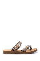 Women's Snakeskin Patterned Slippers | Derimod Women's Snakeskin Patterned Slippers | Derimod