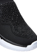 Kadın Siyah Taşlı Kumaş Sneaker | Derimod Kadın Siyah Taşlı Kumaş Sneaker | Derimod