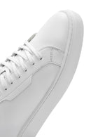 Erkek Beyaz Bağcıklı Deri Sneaker | Derimod Erkek Beyaz Bağcıklı Deri Sneaker | Derimod