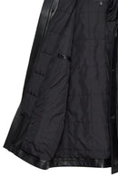 Nathan Men's Black Leather Coat | Derimod Nathan Men's Black Leather Coat | Derimod