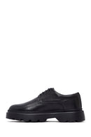 Men's Black Lace-Up Thick-Soled Leather Casual Shoes | Derimod Men's Black Lace-Up Thick-Soled Leather Casual Shoes | Derimod