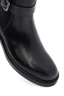 Woman Black Zippered Leather Boat | Derimod Woman Black Zippered Leather Boat | Derimod