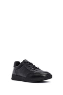 Erkek Siyah Bağcıklı Deri Sneaker | Derimod Erkek Siyah Bağcıklı Deri Sneaker | Derimod