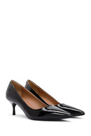 Women's Black Thin Heeled Leather Stiletto | Derimod Women's Black Thin Heeled Leather Stiletto | Derimod