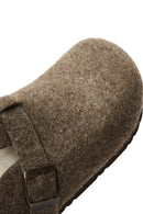 Women's Mink Flat Slippers | Derimod Women's Mink Flat Slippers | Derimod