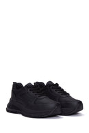 Women's Black Thick Sole Lace-Up Sneakers | Derimod Women's Black Thick Sole Lace-Up Sneakers | Derimod