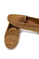 Women's Tan Suede Leather Loafer | Derimod Women's Tan Suede Leather Loafer | Derimod
