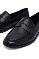 Woman Black Leather Loafers | Derimod Woman Black Leather Loafers | Derimod