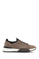 Men's Beige Thick Sole Lace Up Leather Casual Sneaker | Derimod Men's Beige Thick Sole Lace Up Leather Casual Sneaker | Derimod