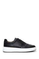 Men's Black Lace-up Leather Sneaker | Derimod Men's Black Lace-up Leather Sneaker | Derimod
