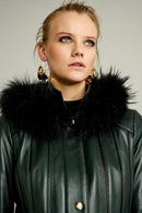 Diva Women's Leather Jacket | Derimod Diva Women's Leather Jacket | Derimod