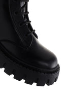 Women's Black Thick Soled Zippered Leather Boots | Derimod Women's Black Thick Soled Zippered Leather Boots | Derimod