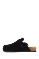 Women's Black Flat Slippers | Derimod Women's Black Flat Slippers | Derimod