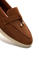 Kadın Taba Süet Deri Maskülen Loafer | Derimod Kadın Taba Süet Deri Maskülen Loafer | Derimod