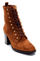 Women's Suede Heeled Boots | Derimod Women's Suede Heeled Boots | Derimod
