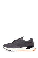 Erkek Gri Bağcıklı Kalın Tabanlı Deri Sneaker | Derimod Erkek Gri Bağcıklı Kalın Tabanlı Deri Sneaker | Derimod