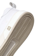 Male White Lace-Up Leather Sneaker | Derimod Male White Lace-Up Leather Sneaker | Derimod