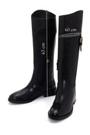 Geox Women's Black Tormalina Zippered Leather Heeled Boots | Derimod Geox Women's Black Tormalina Zippered Leather Heeled Boots | Derimod