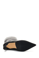 Women's Black Leather Heeled Boots | Derimod Women's Black Leather Heeled Boots | Derimod
