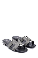 Women's Stone Detailed Casual Slippers | Derimod Women's Stone Detailed Casual Slippers | Derimod
