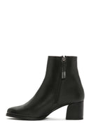 Women's Black Zippered Heeled Boots | Derimod Women's Black Zippered Heeled Boots | Derimod