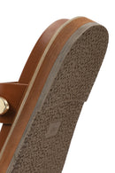 Women's Tan Buckled Slippers | Derimod Women's Tan Buckled Slippers | Derimod