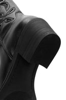Women's Black Leather Cowboy Boots | Derimod Women's Black Leather Cowboy Boots | Derimod