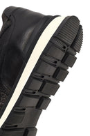 Erkek Siyah Bağcıklı Deri Casual Sneaker | Derimod Erkek Siyah Bağcıklı Deri Casual Sneaker | Derimod