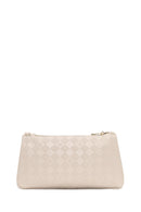 Woman Cream Long Strap Printed Clutch Bag | Derimod Woman Cream Long Strap Printed Clutch Bag | Derimod