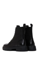 Men's Black Leather Boots Flat Boots | Derimod Men's Black Leather Boots Flat Boots | Derimod