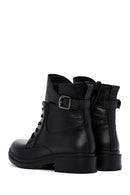 Women's Black Leather Zippered Boots | Derimod Women's Black Leather Zippered Boots | Derimod