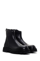 Harley Davidson Men's Black Thick Soled Zippered Boots | Derimod Harley Davidson Men's Black Thick Soled Zippered Boots | Derimod